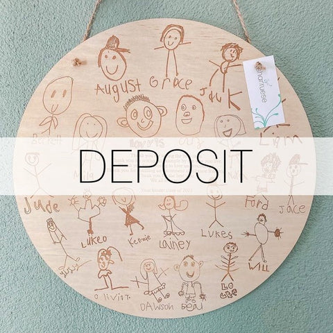 DEPOSIT - GROUP TEACHER GIFT - ShartrueseKids Sketch Plaque