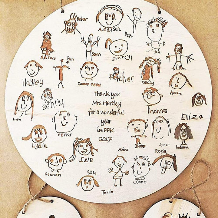 DEPOSIT - GROUP TEACHER GIFT - ShartrueseKids Sketch Plaque