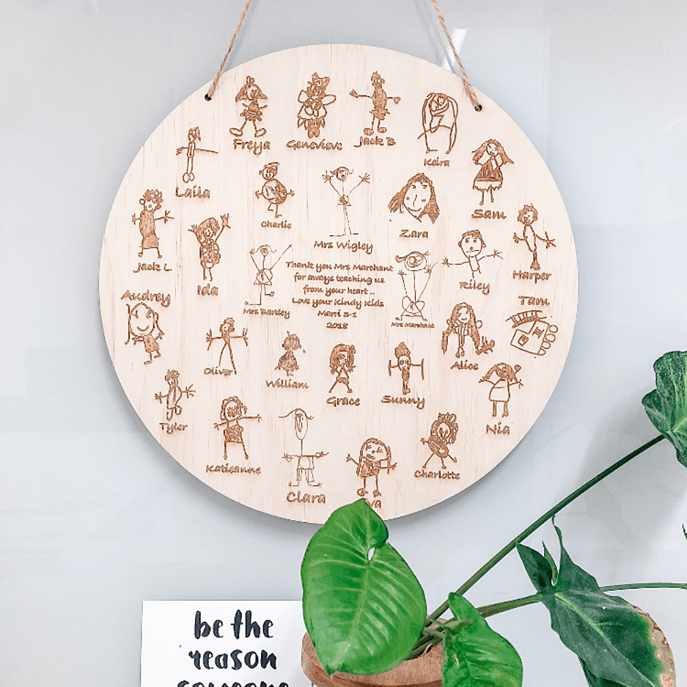 DEPOSIT - GROUP TEACHER GIFT - ShartrueseKids Sketch Plaque