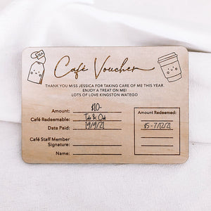 DIY Cafe Gift Vouchers - ShartrueseTeacher School