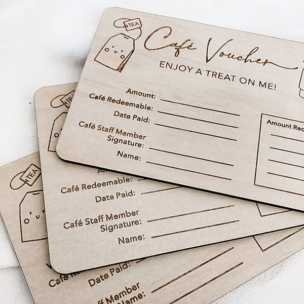 DIY Cafe Gift Vouchers - ShartrueseTeacher School