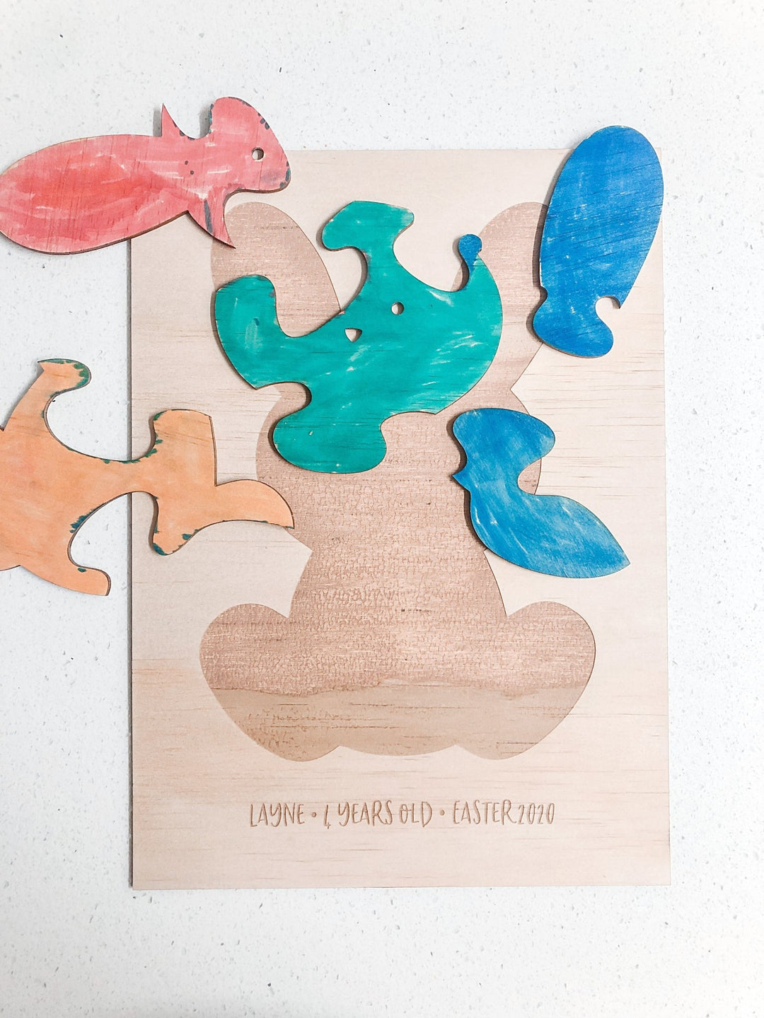 DIY Easter Bunny Puzzle Keepsake - ShartrueseNursery Decor