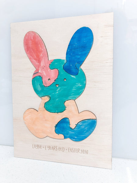 DIY Easter Bunny Puzzle Keepsake - ShartrueseNursery Decor