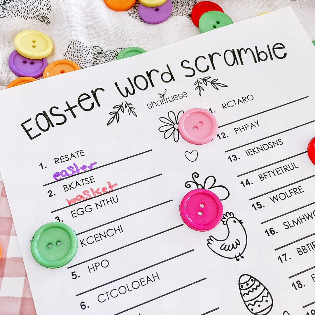 Easter Printable Worksheets Bundle - ShartrueseEaster Activity Worksheets