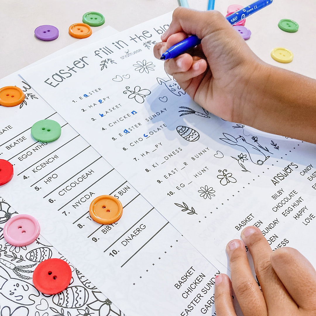 Easter Printable Worksheets Bundle - ShartrueseEaster Activity Worksheets