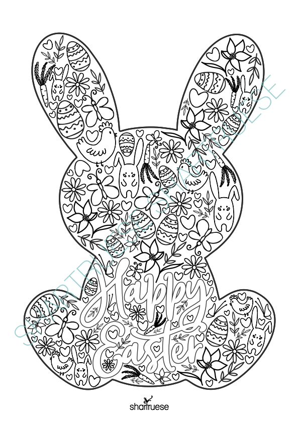 Easter Printable Worksheets Bundle - ShartrueseEaster Activity Worksheets