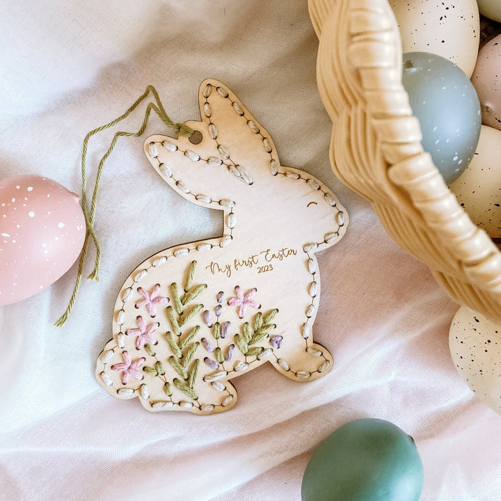 Embroidered Bunny Keepsake - ShartrueseEaster Keepsake