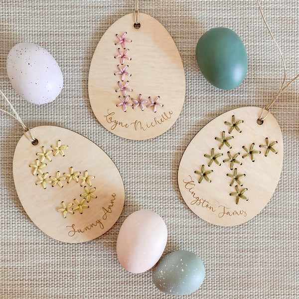 Embroidered Egg Keepsake - ShartrueseEaster Keepsake