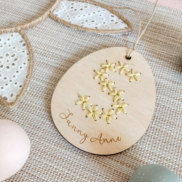 Embroidered Egg Keepsake - ShartrueseEaster Keepsake