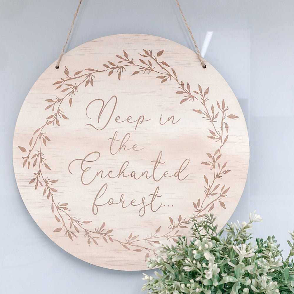 Enchanted Forest Plaque - Shartruese