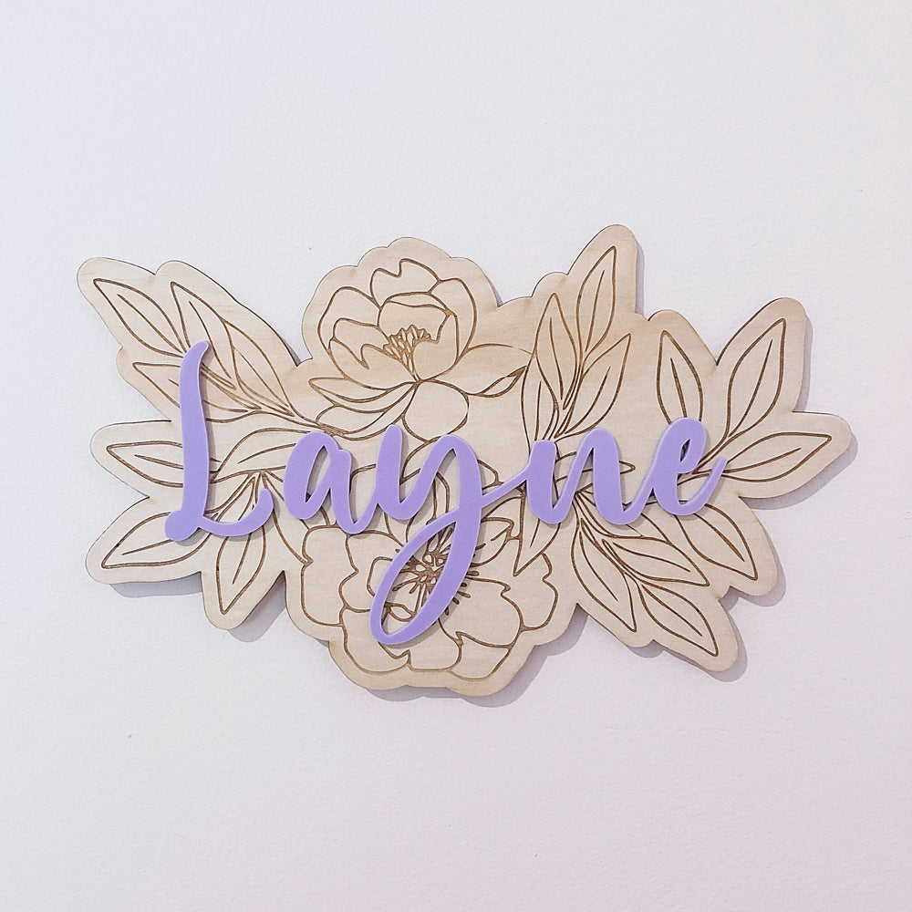 Essjay Florals Name Sign - Shartruese