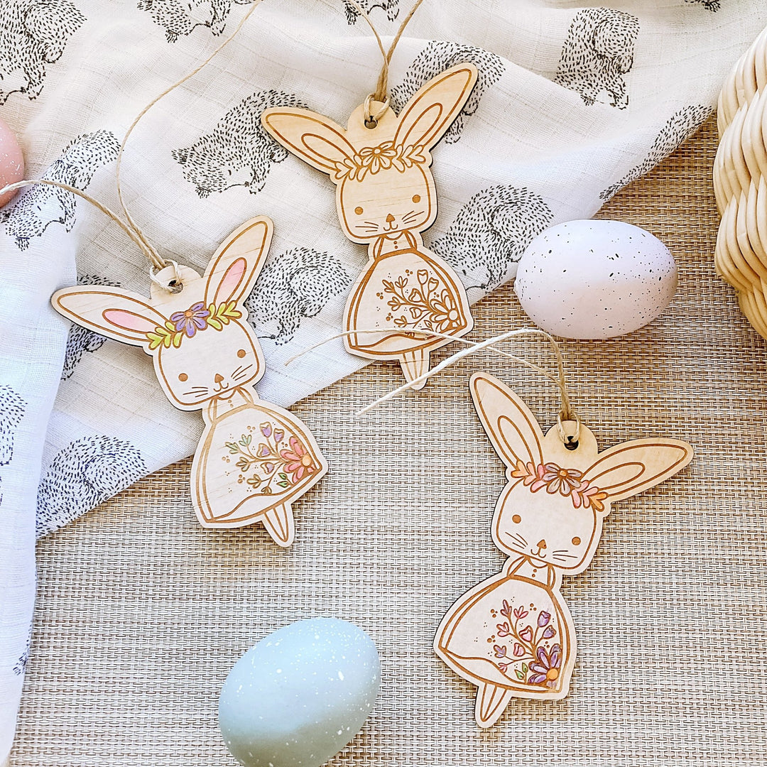 Fancy Dress Bunny Tags - ShartrueseEaster Keepsake