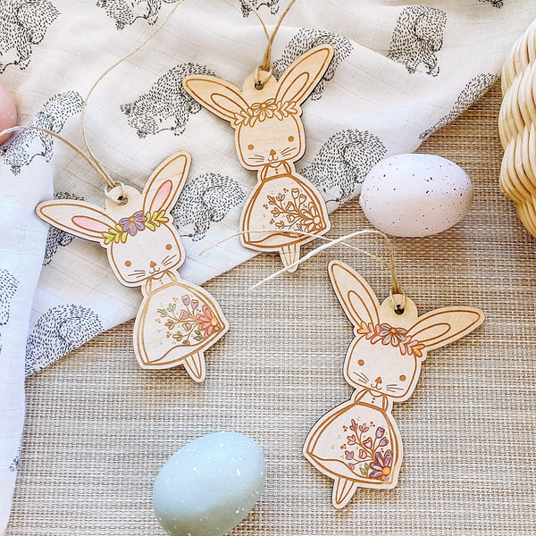 Fancy Dress Bunny Tags - ShartrueseEaster Keepsake