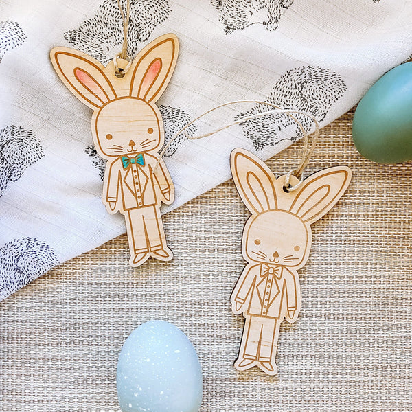 Fancy Dress Bunny Tags - ShartrueseEaster Keepsake