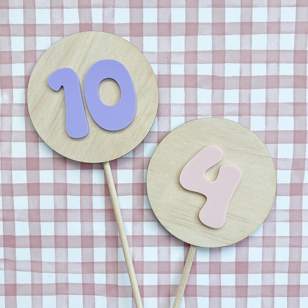 Groovy Number Cake Topper - ShartrueseCake Topper