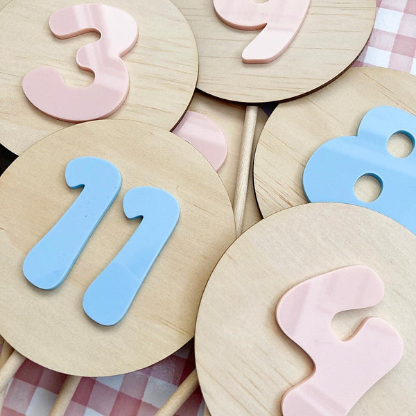 Groovy Number Cake Topper - ShartrueseCake Topper