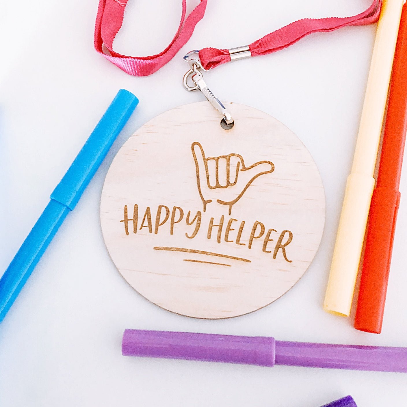 Happy Helper Lanyard - Shartruese