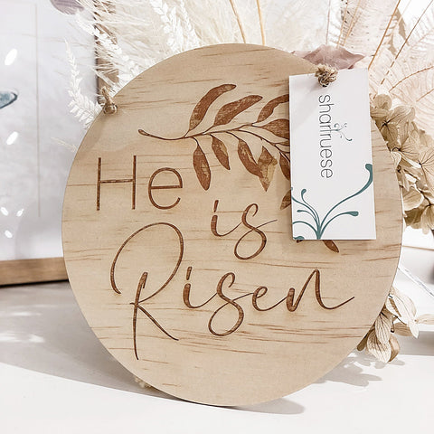 He is Risen Plaque - Shartruese