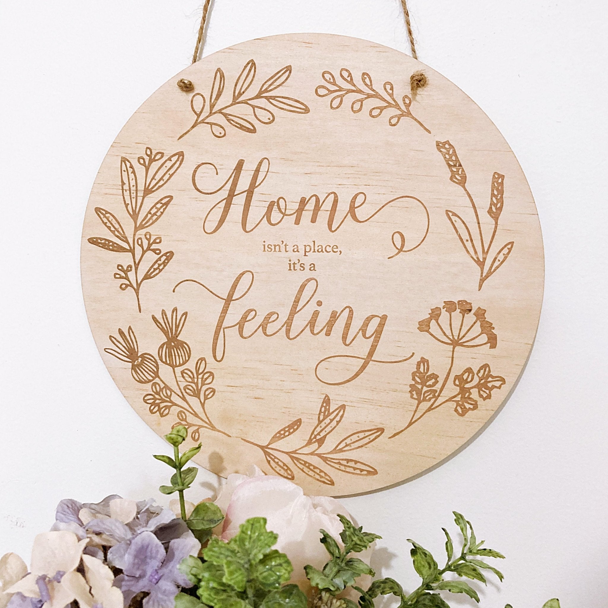 Home is a Feeling Plaque - ShartrueseTeacher Plaque