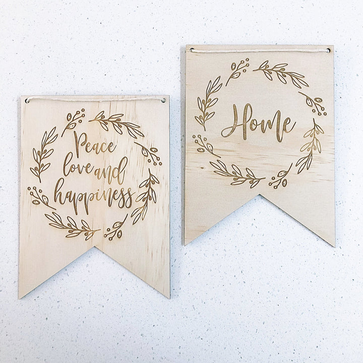 Home &amp; Peace Flags - Shartruese