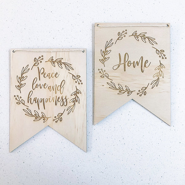 Home & Peace Flags - Shartruese
