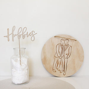 Husbands Sketch Plaque - Shartruese