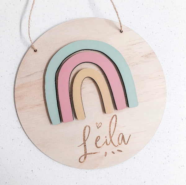 3D Rainbow Plaque - Shartruese