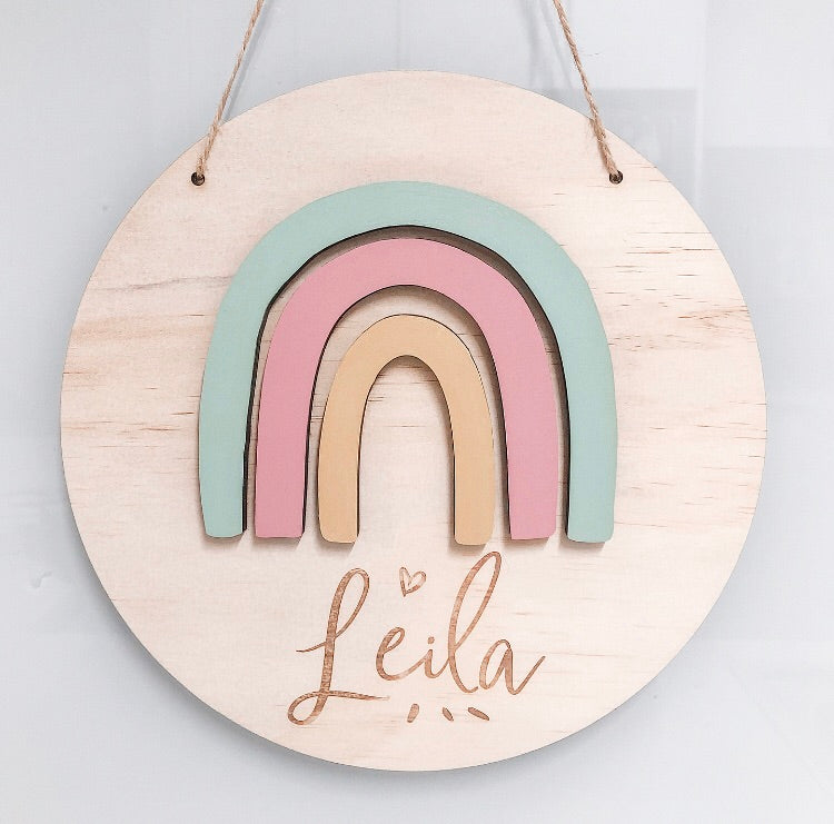 3D Rainbow Plaque - Shartruese