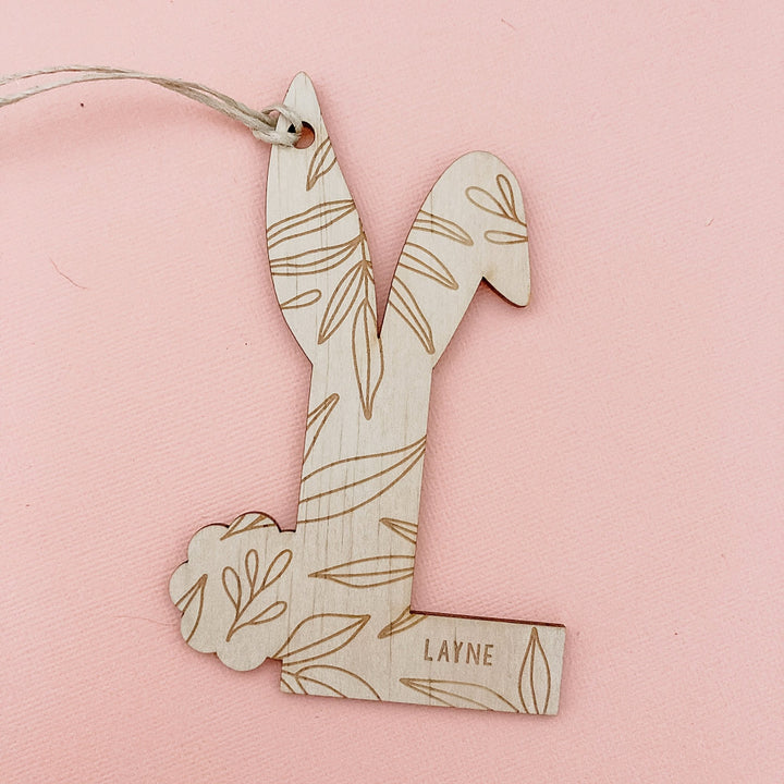 Leafy Bunny Tags - ShartrueseNursery Decor