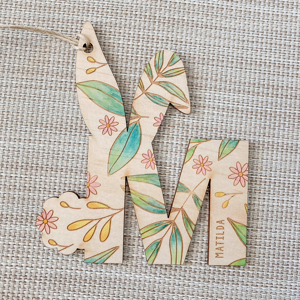 Leafy Bunny Tags - ShartrueseNursery Decor