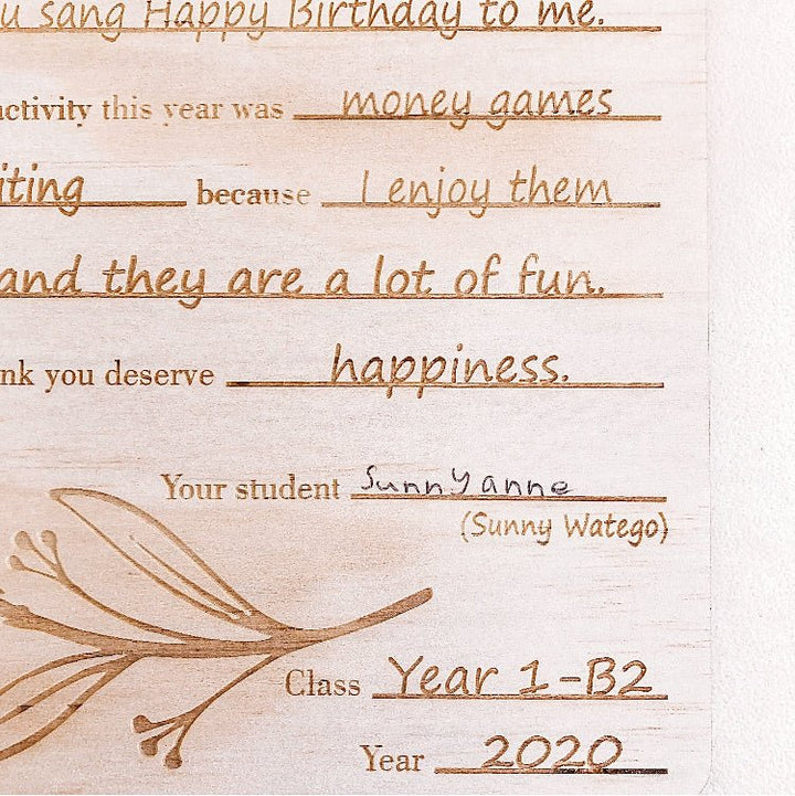 Letter to my Teacher Plaque - Shartruese