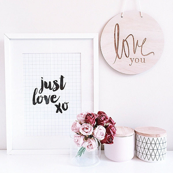 Love You Wall Plaque - Shartruese