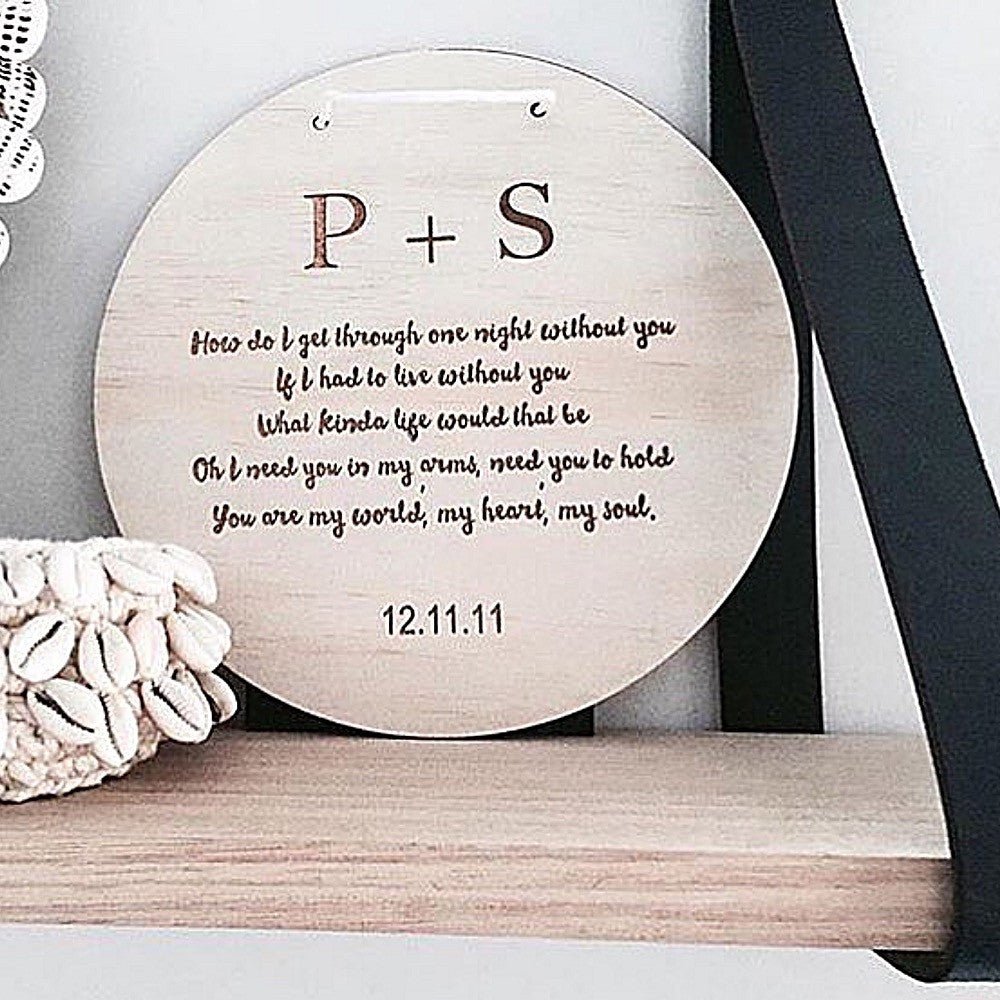 Lyrics Wall Plaque - Shartruese