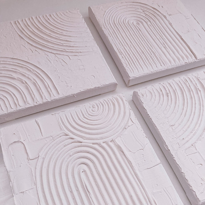 Mini Textured Squares - ShartrueseTextured Art