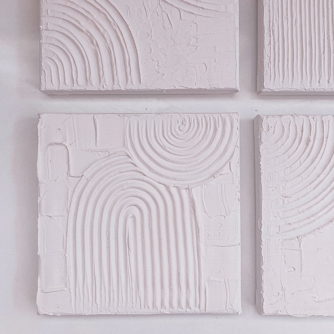 Mini Textured Squares - ShartrueseTextured Art