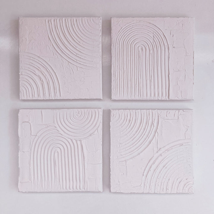 Mini Textured Squares - ShartrueseTextured Art