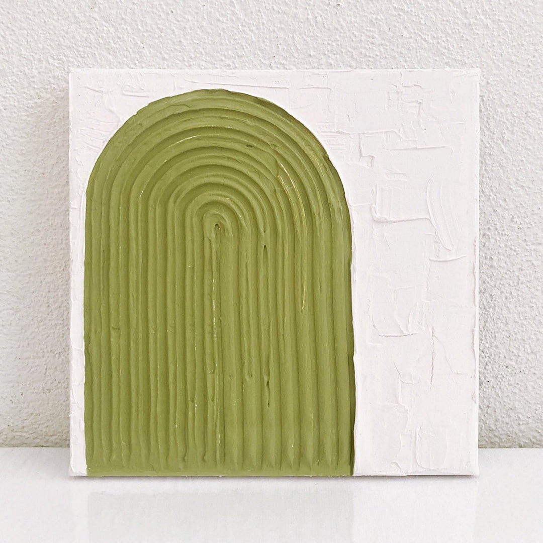 Mini Textured Squares - ShartrueseTextured Art