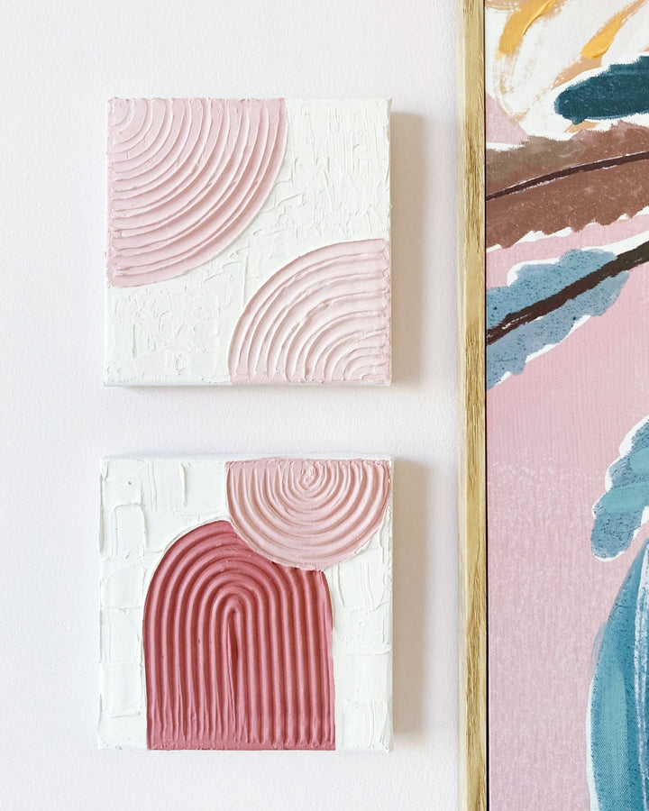 Mini Textured Squares - ShartrueseTextured Art
