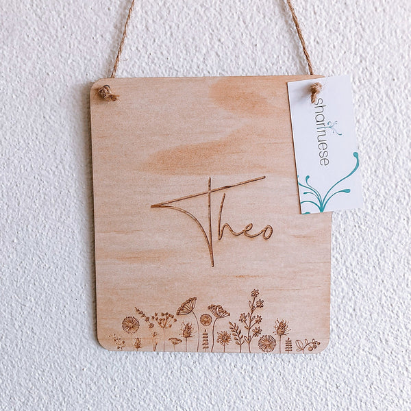 Mini Wildflower Plaque - Shartruese