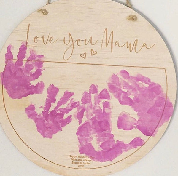 Mother's Day Handprint/Drawing Plaque - Shartruese