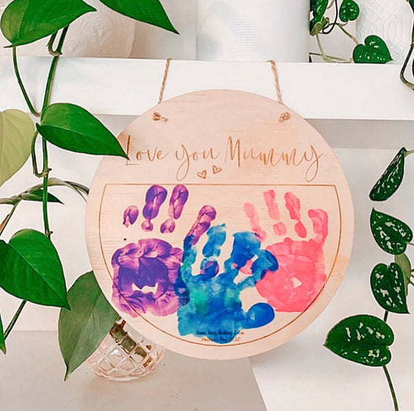 Mother's Day Handprint/Drawing Plaque - Shartruese