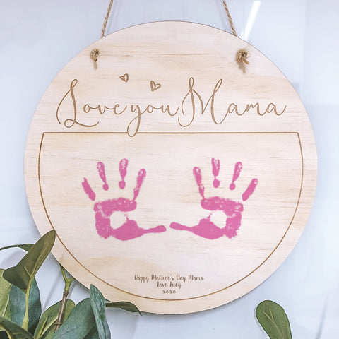 Mother's Day Handprint/Drawing Plaque - Shartruese