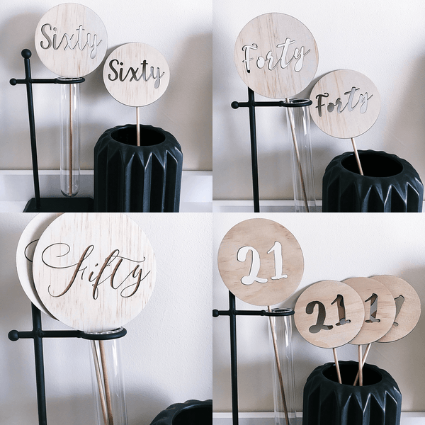 Number Cake Toppers - Shartruese