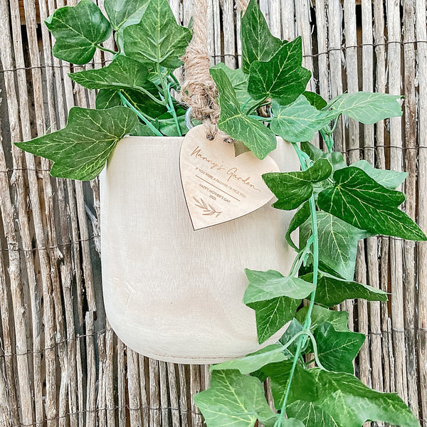 Paulownia Wood Belly Hanging Planter - Shartruese