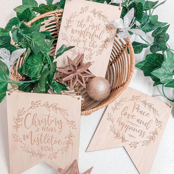 Peace Love and Happiness Christmas Collection - ShartrueseHome Decor