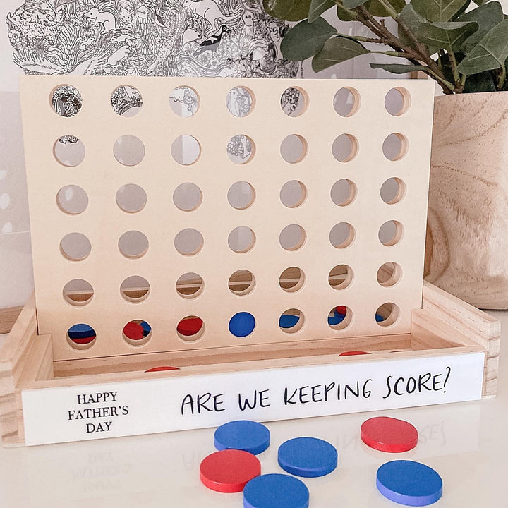 Personalised 4 In A Row Board Game Perfect For Father&