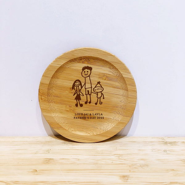 Personalised Bamboo Coaster/Lid - Shartruese