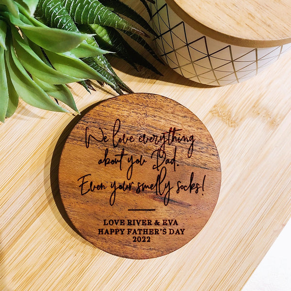 Personalised Hard Wood Coaster - Shartruese