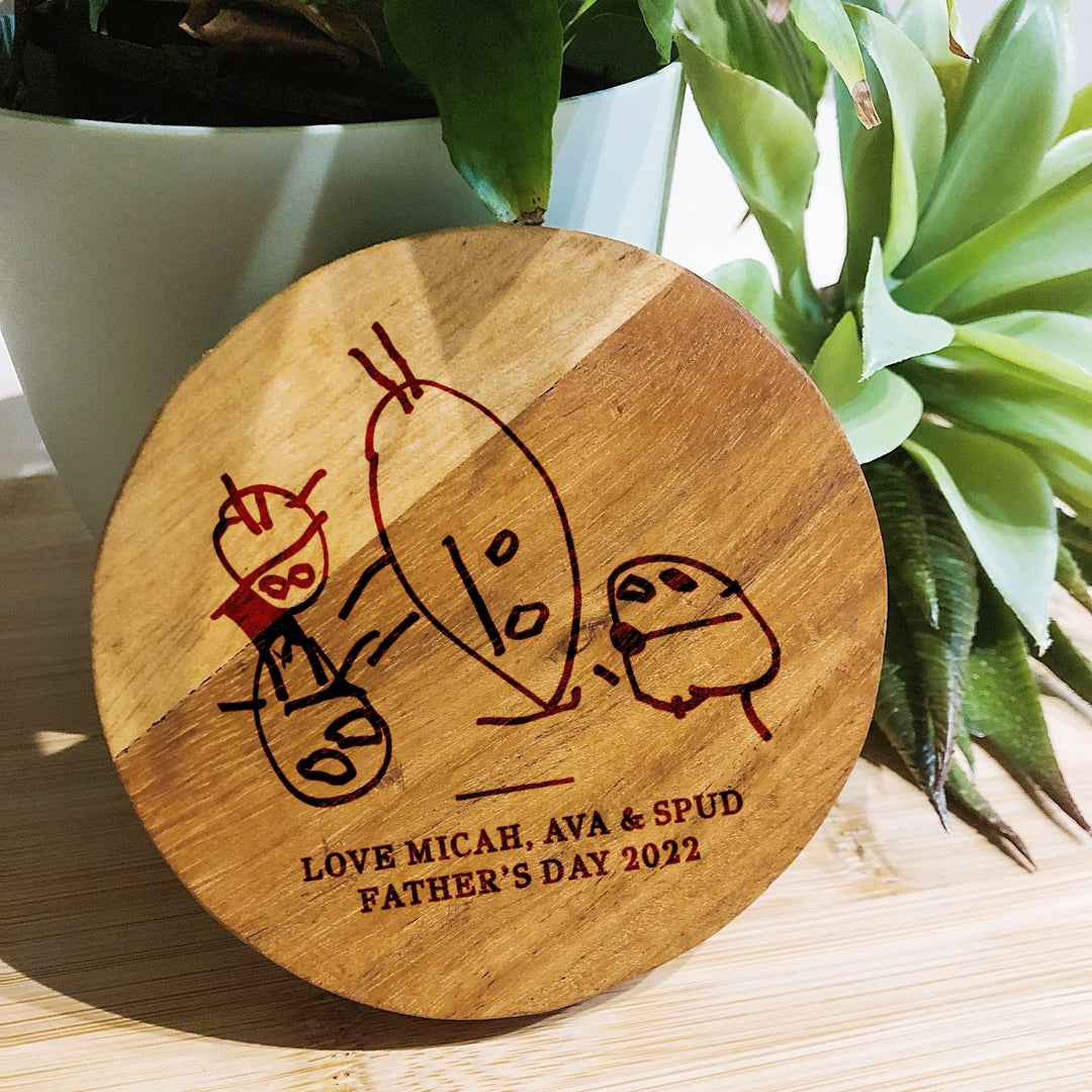 Personalised Hard Wood Coaster - Shartruese