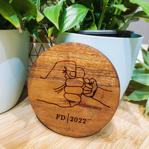 Personalised Hard Wood Coaster - Shartruese